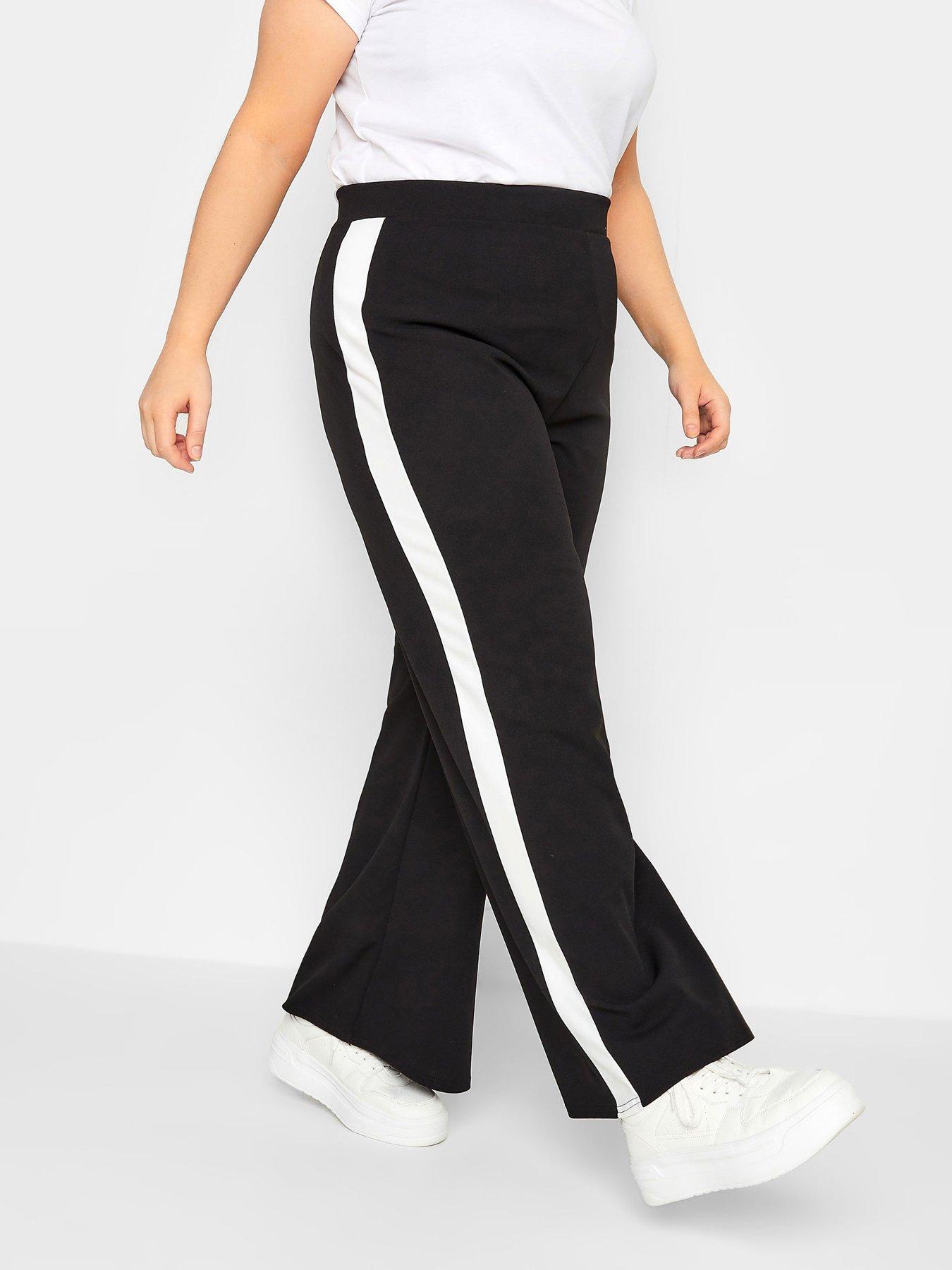 Womens Tall Side Stripe Wide Leg Jogger - Grey - S