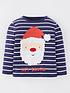  image of mini-v-by-very-boys-santa-stripe-xmas-t-shirt-multi