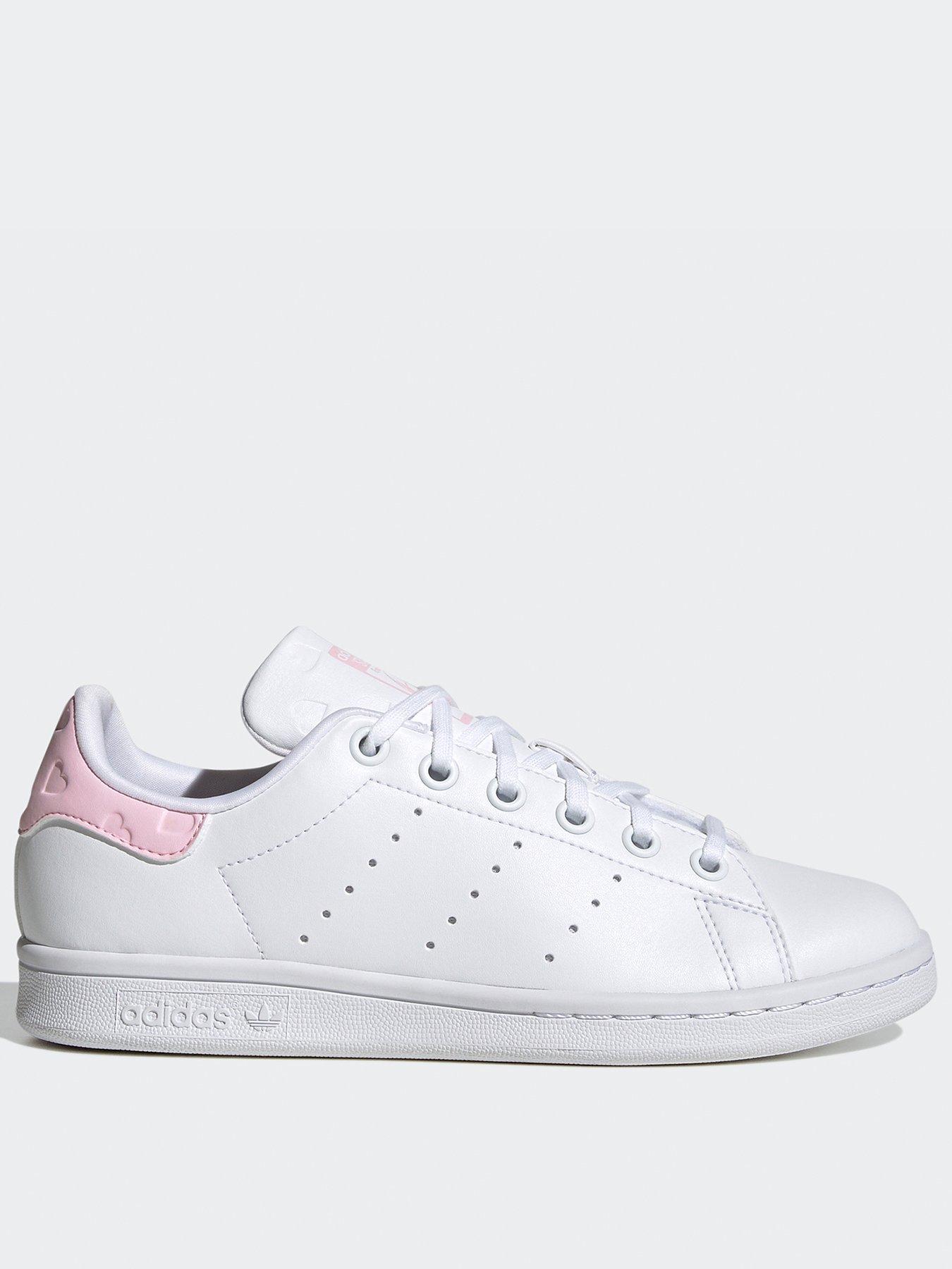 Adidas originals stan smith trainers outlet in white and pink