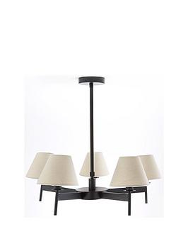 Product photograph of Very Home Marabel 5 Light Pendant from very.co.uk