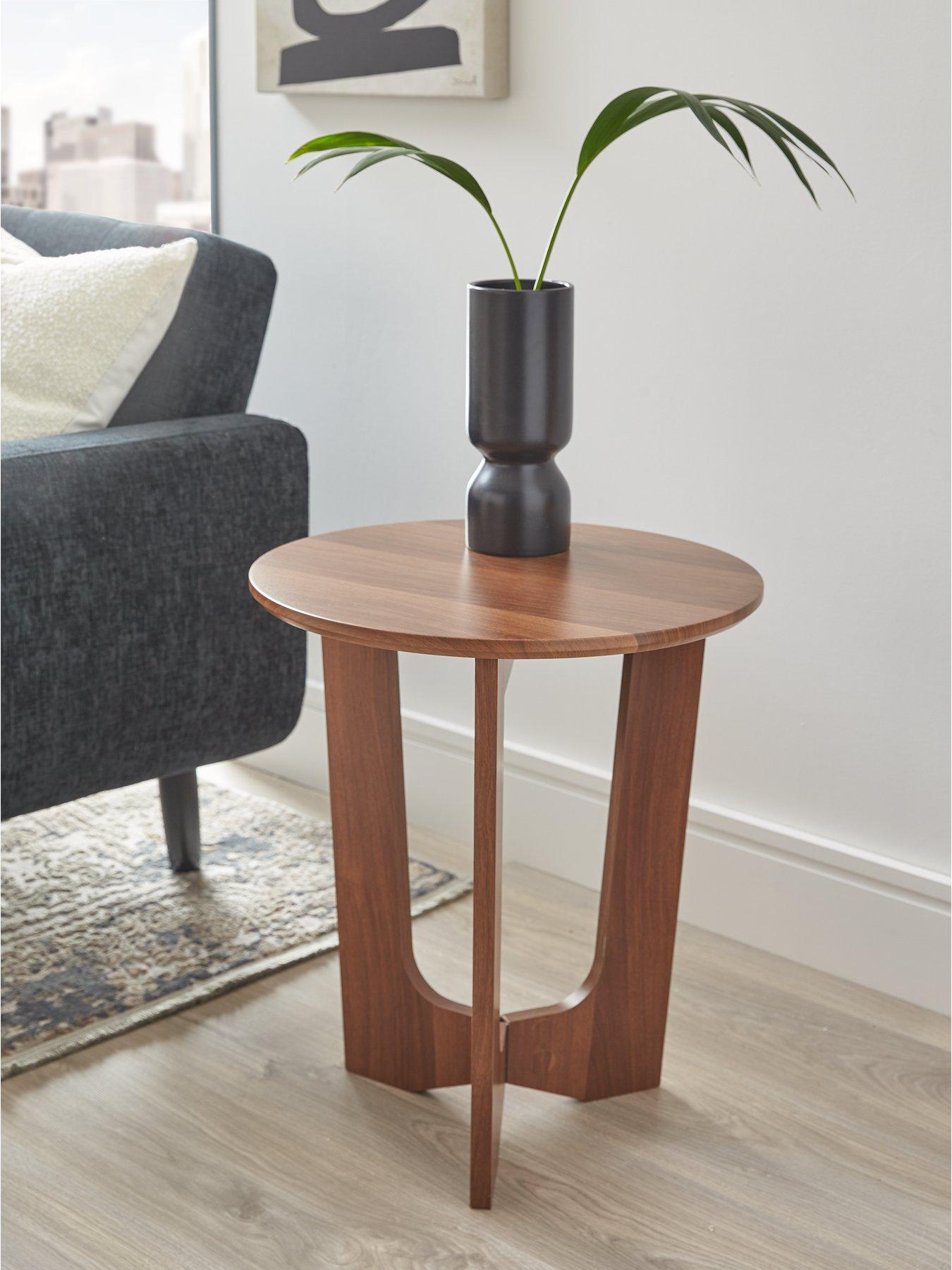 undefined Marcel Round Side Table - Walnut