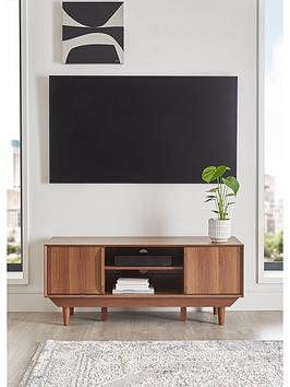 Product photograph of Very Home Marcel Tv Unit - Fits Up To 50 Inch Tv - Walnut from very.co.uk