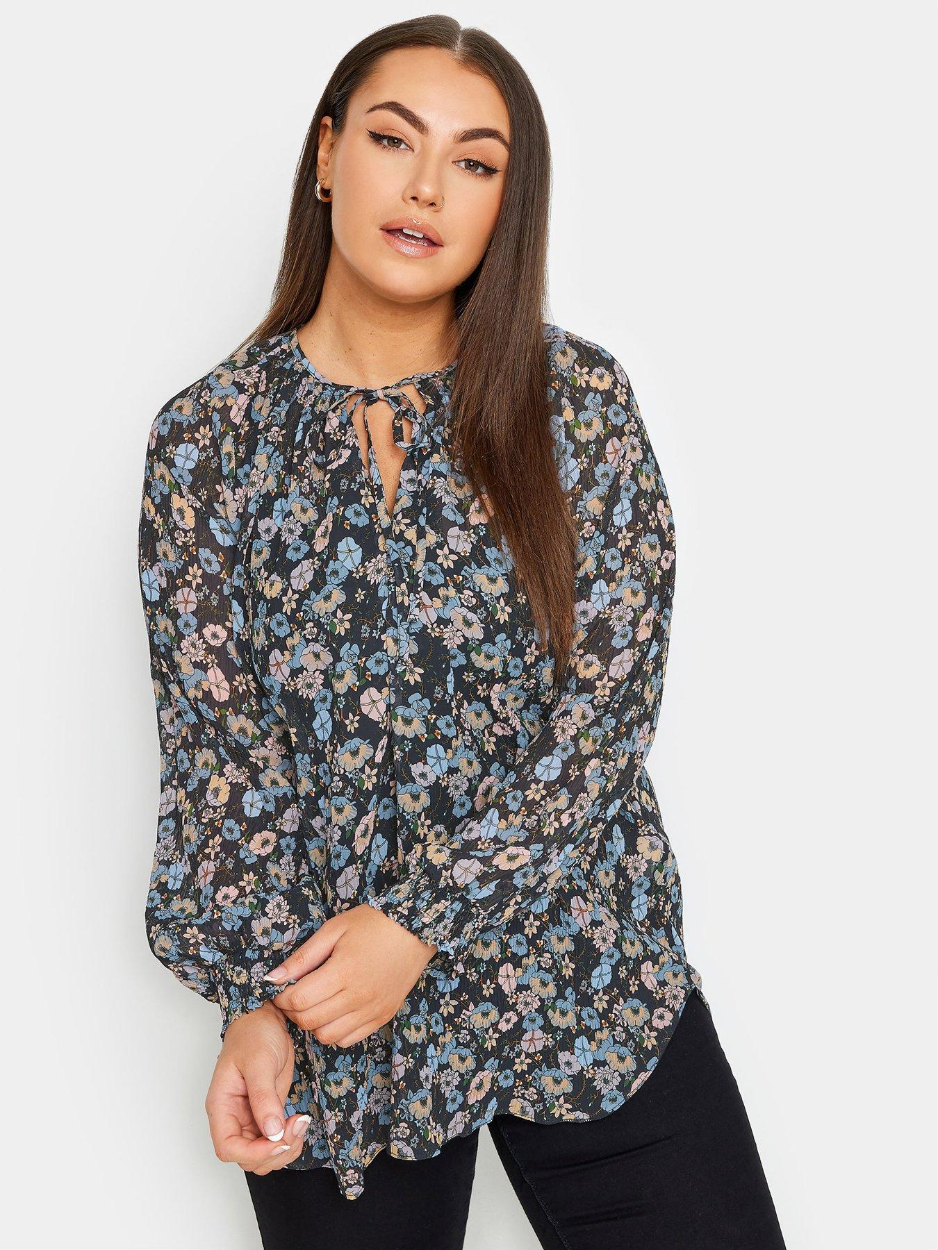 Orange Floral Flounce Sleeve Front Tie Sweetheart Neck Blouse - The Perfect  Touch SA