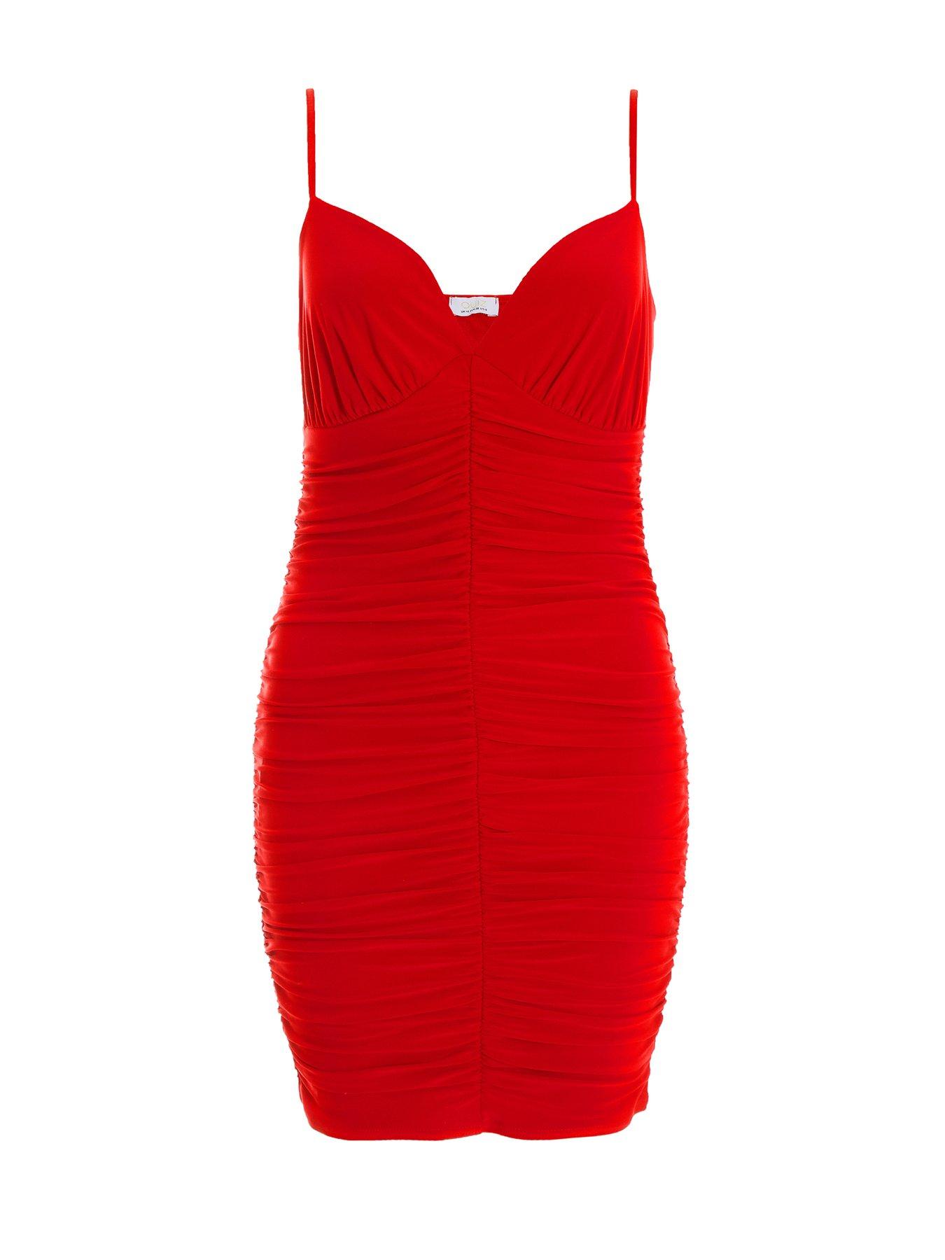 quiz red bodycon dress 3 FOR 2 ON MY SHOP Quiz Red Satin Ruched Bodycon