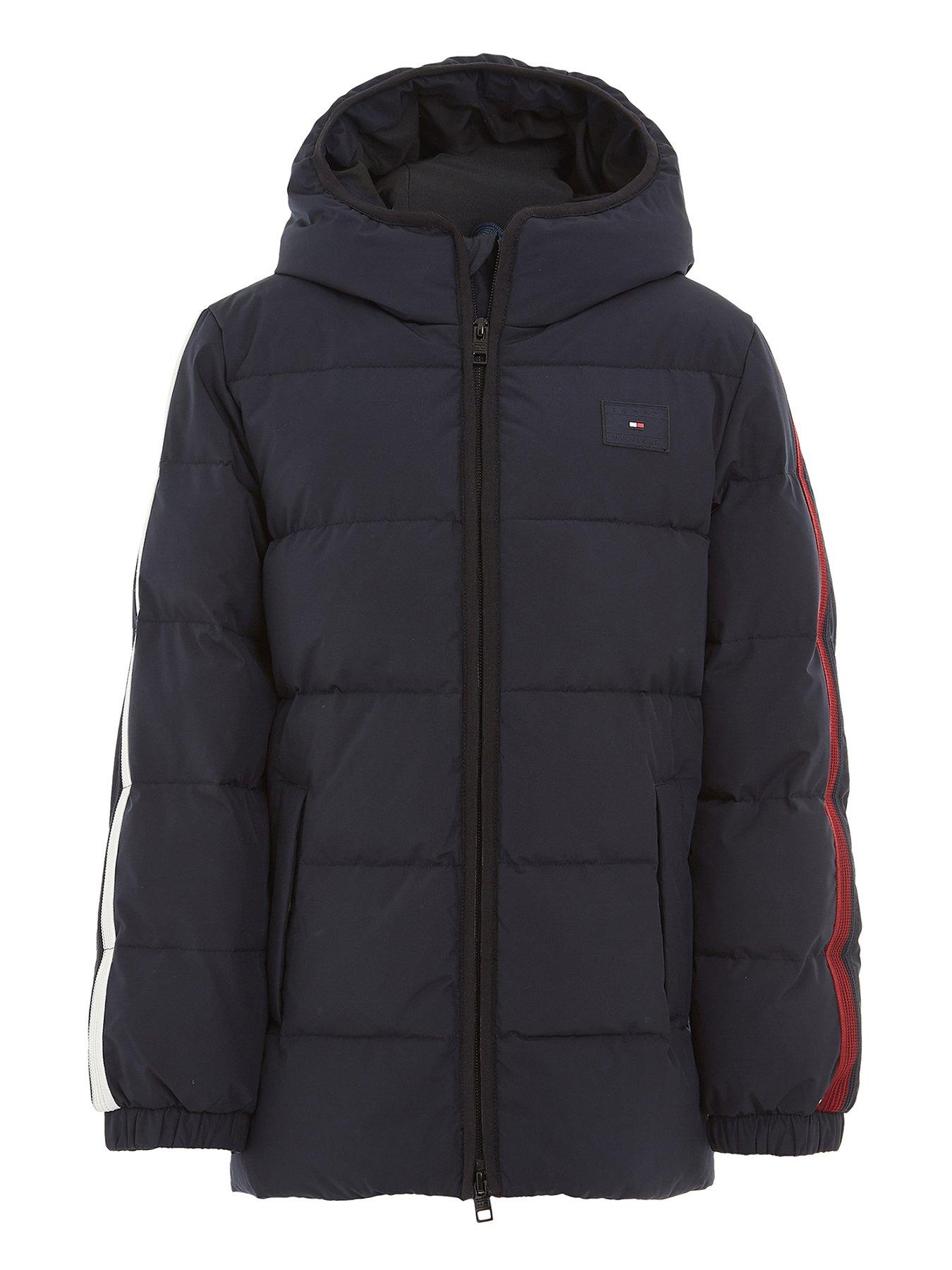 Tommy hilfiger black puffer coat sales