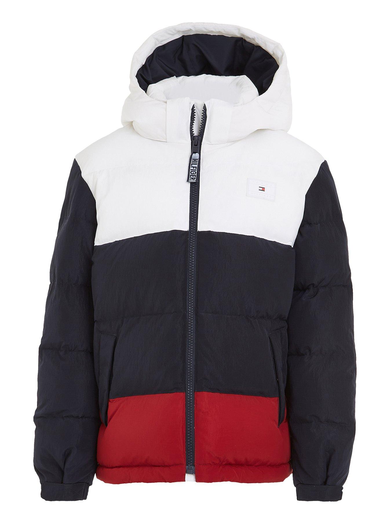 Red white and blue tommy hilfiger clearance coat