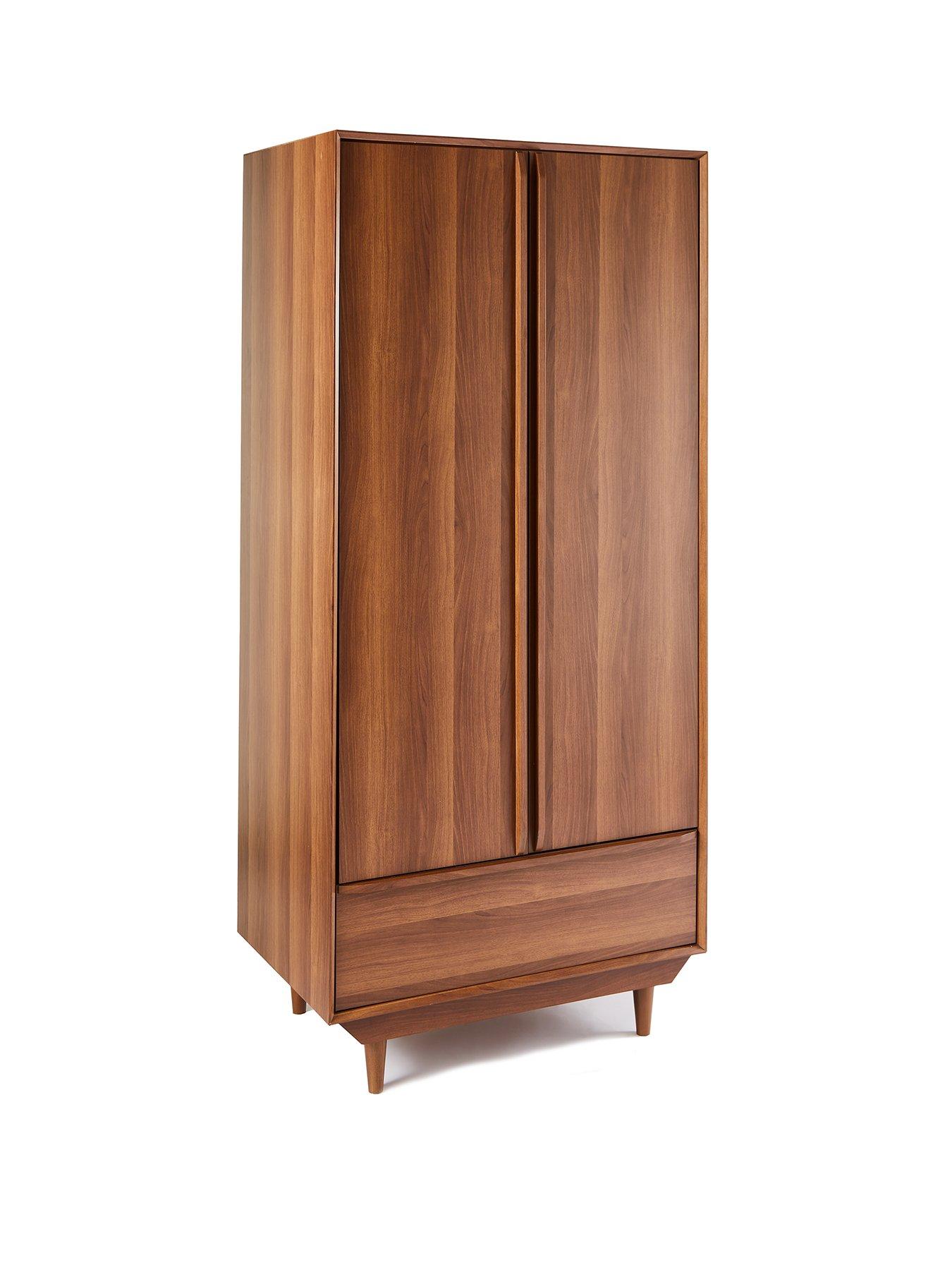Image 3 of 5 of Very Home Marcel 2 Door,&nbsp;1 Drawer Wardrobe - Walnut