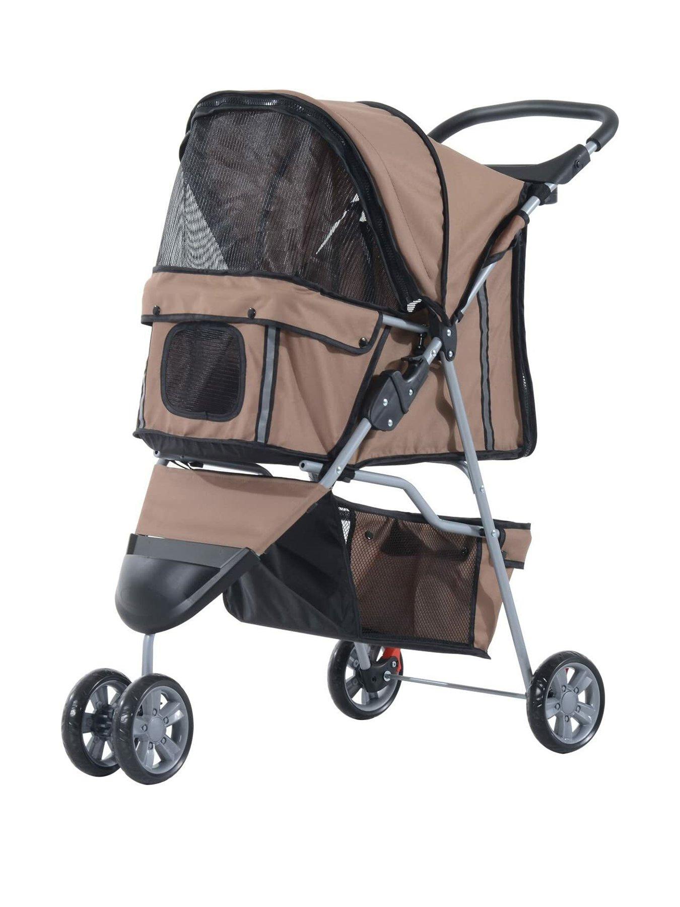 undefined Dog Stroller Pushchair Oxford Cloth 3-Wheel Pram - Suitable for Small Pets