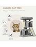  image of pawhut-cats-3-tier-sisal-rope-leisure-tree--nbsplight-grey