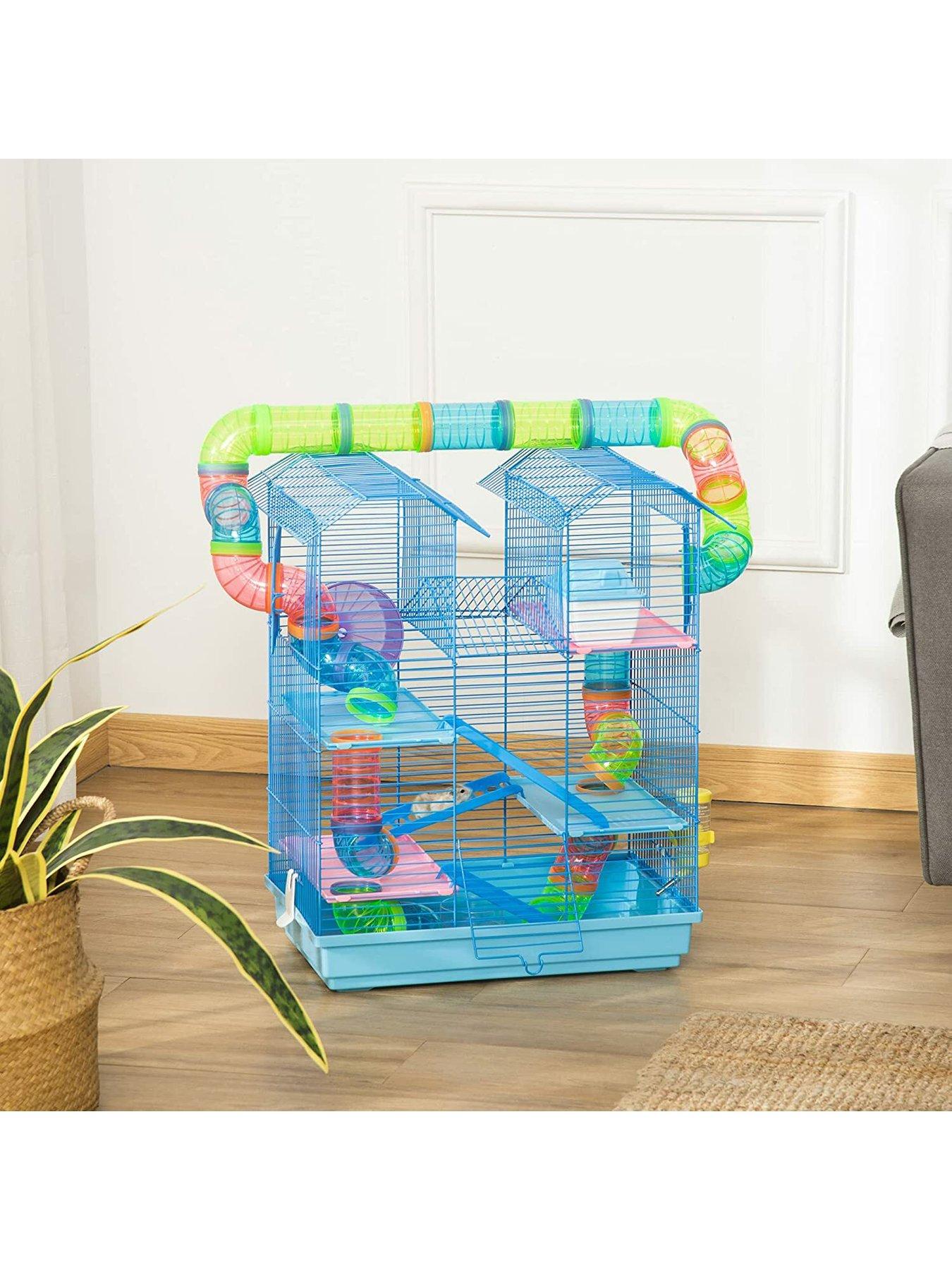 Hamster cage best sale with tunnels