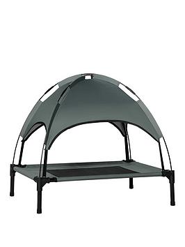 Product photograph of Pawhut Elevated Pet Bed Foldable Cot Tent Canopy Instant Shelter Outdoor - 76cm from very.co.uk