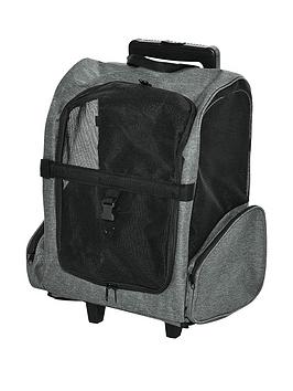 Product photograph of Pawhut Pet Travel Backpack Bag With Telescopic Wheel from very.co.uk