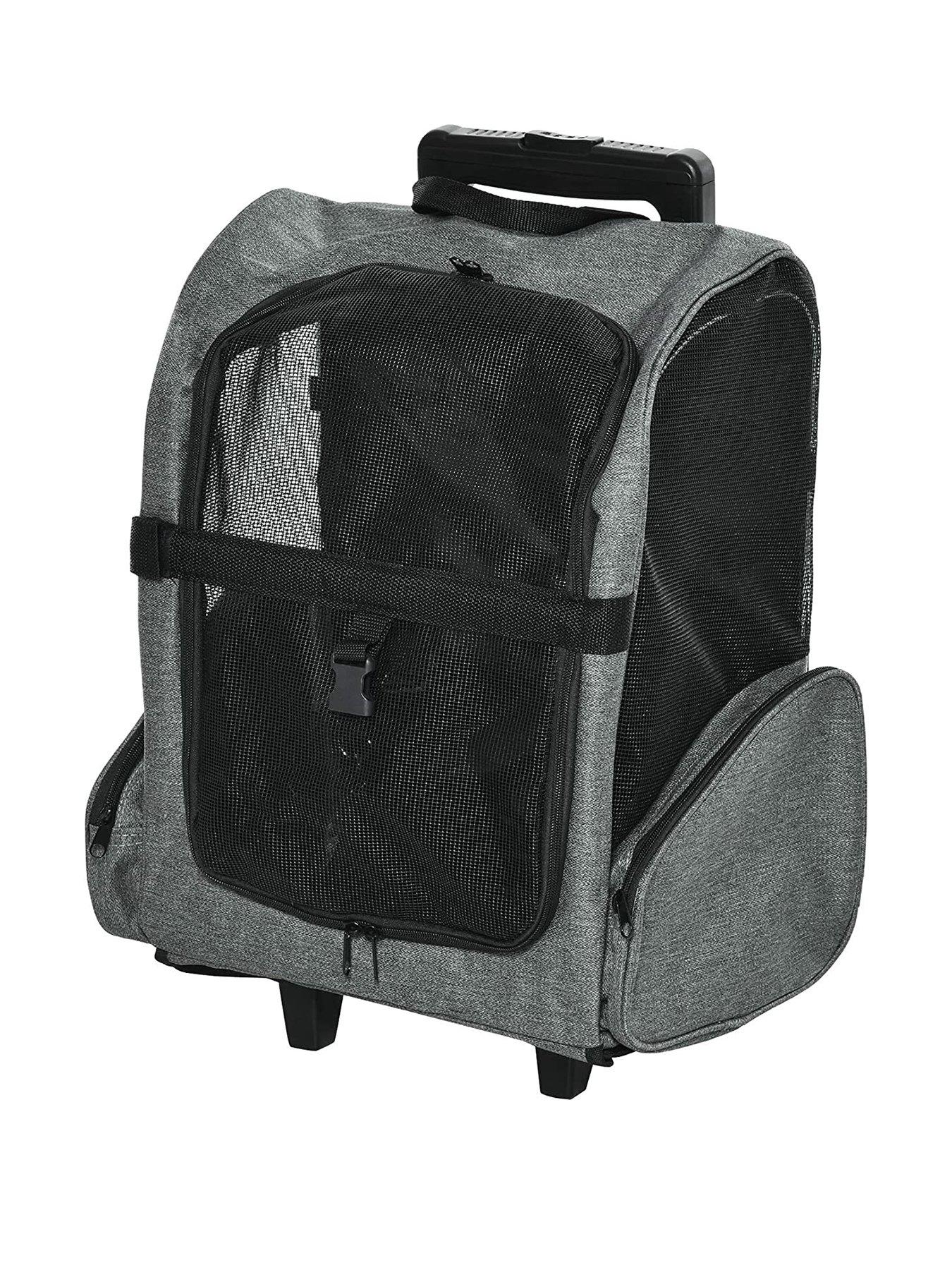Image 1 of 7 of PawHut Pet Travel Backpack Bag with&nbsp;Telescopic Wheel
