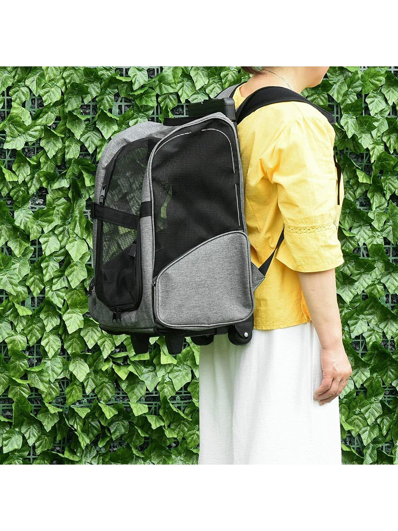 Image 3 of 7 of PawHut Pet Travel Backpack Bag with&nbsp;Telescopic Wheel