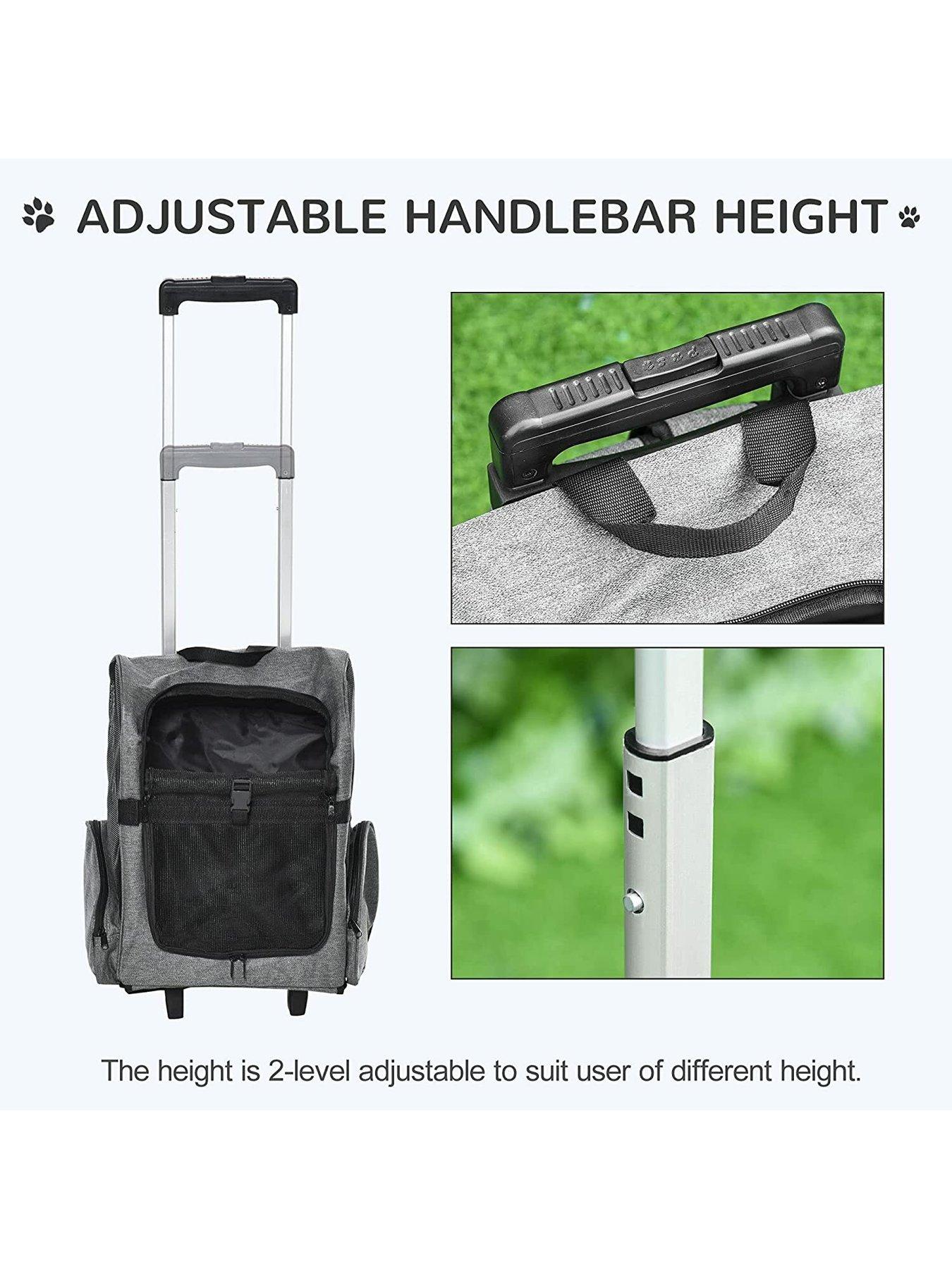 Image 6 of 7 of PawHut Pet Travel Backpack Bag with&nbsp;Telescopic Wheel