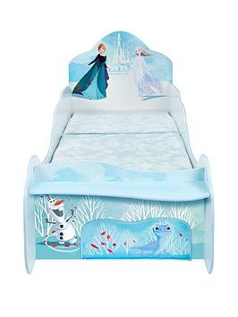 Product photograph of Disney Frozen Kids Toddler Bed With Shelf And Storage Drawer from very.co.uk