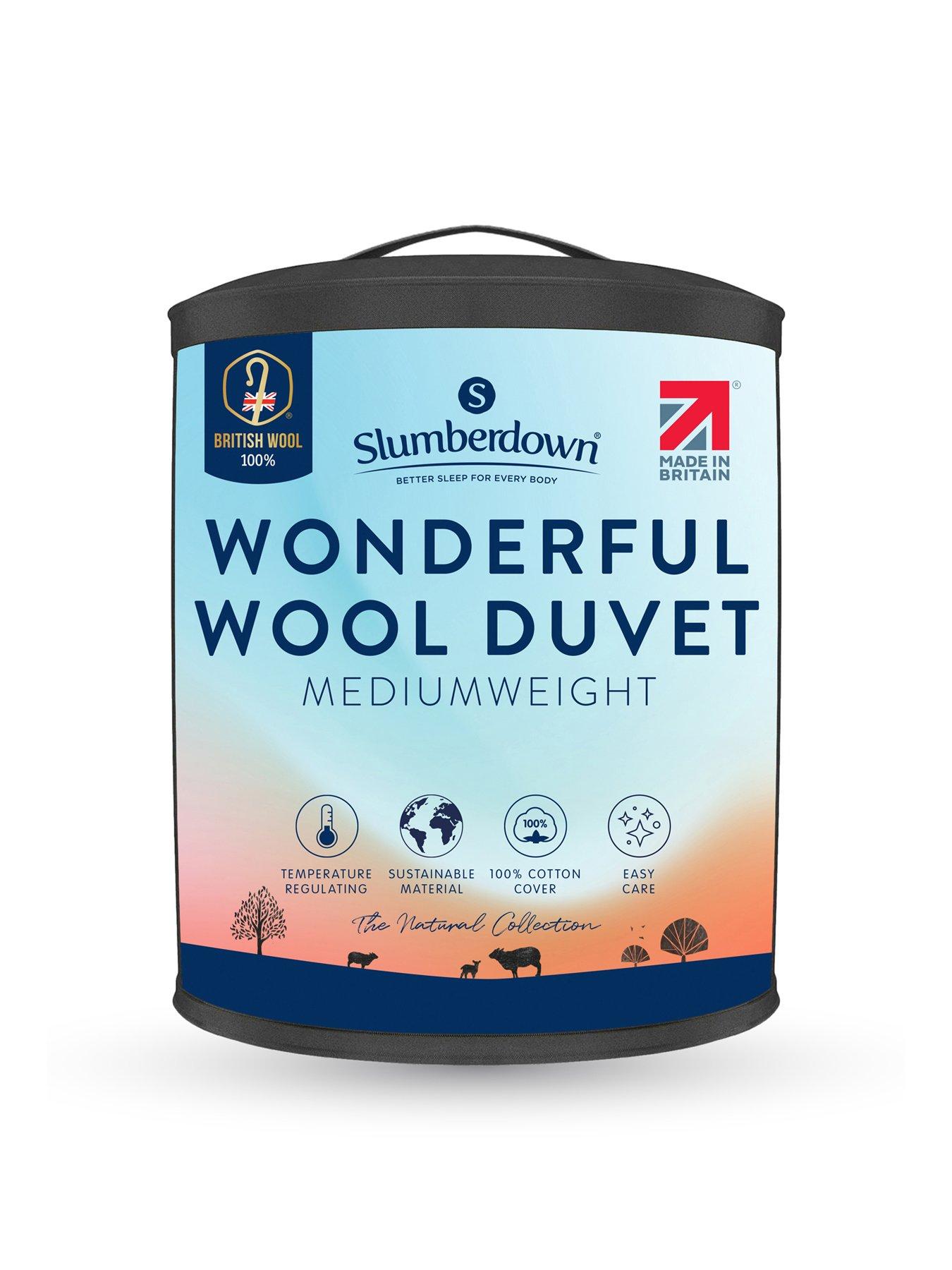 Slumberdown Wonderful Wool Duvet - 375 GSM Medium - White