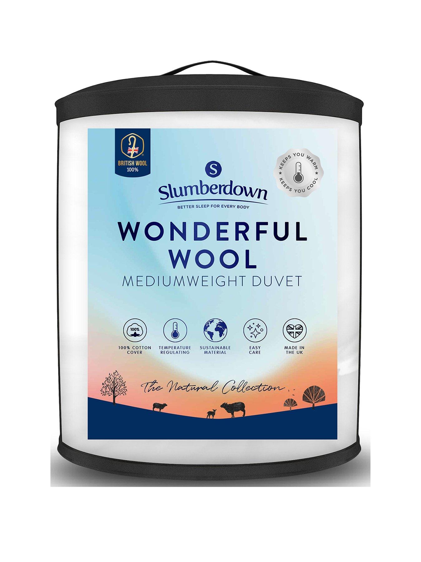 Product photograph of Slumberdown Wonderful Wool Mediumweight Duvet - White from very.co.uk