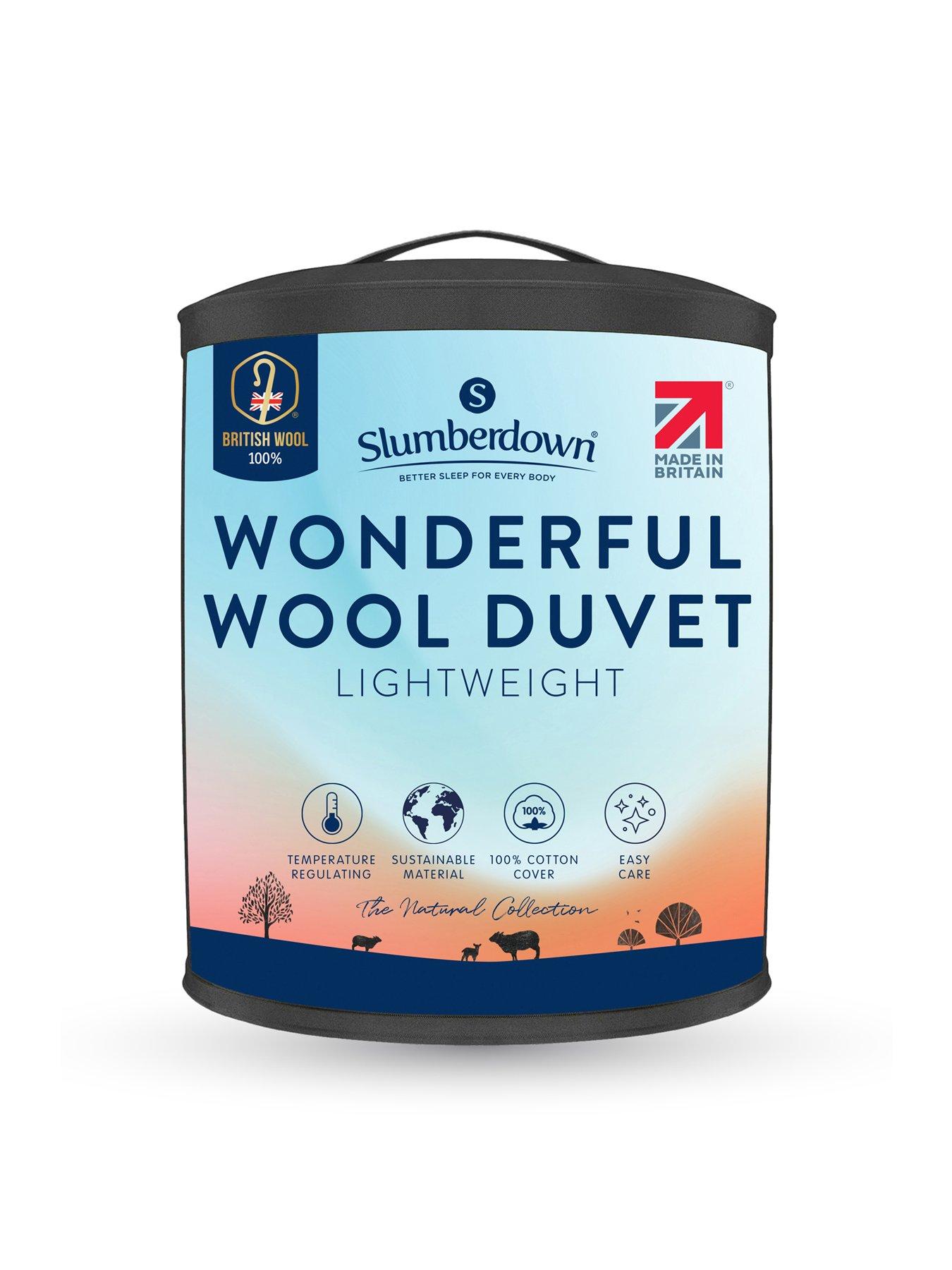 Slumberdown Wonderful Wool Duvet - 200 GSM Light - White