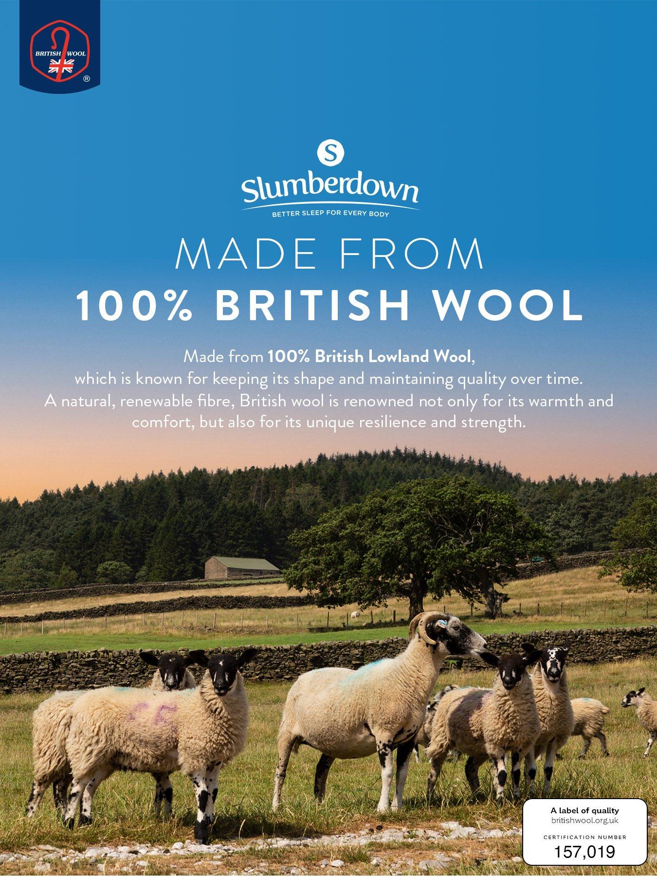 Image 5 of 7 of Slumberdown Wonderful Wool&nbsp;Duvet - 200&nbsp;GSM Light - White