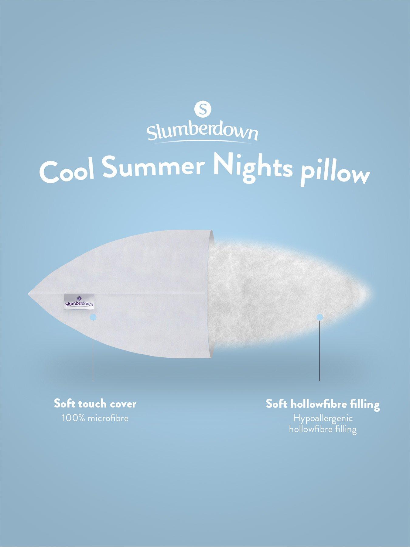 Image 6 of 6 of Slumberdown Cool Summer Nights Pack of 2 Pillows &nbsp;Firm Support - White