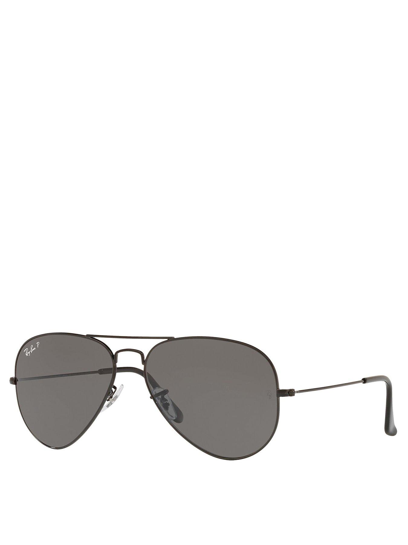 Ray-Ban Black Metal Unisex Aviator Sunglasses main image 0