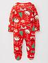  image of mini-v-by-very-baby-girls-christmas-sibling-sleepsuit-red