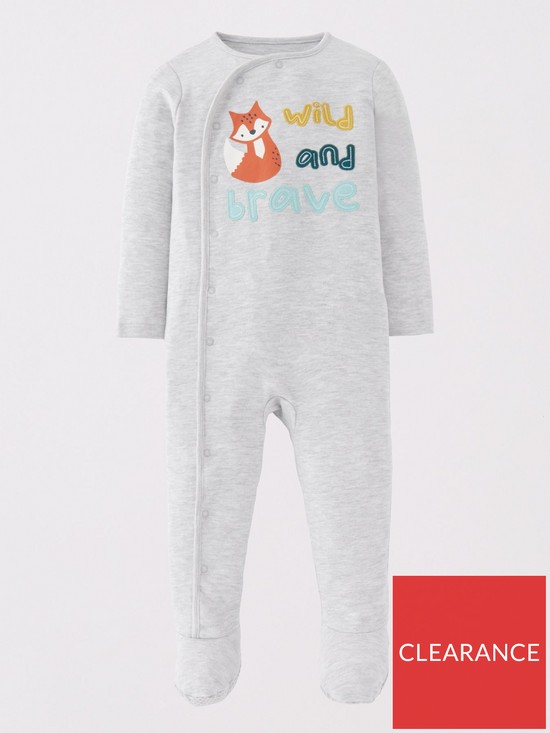 back image of mini-v-by-very-baby-pack-of-3-fox-sleepsuits-multi