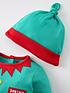  image of mini-v-by-very-unisex-elf-sleepsuit-and-hat-set-green