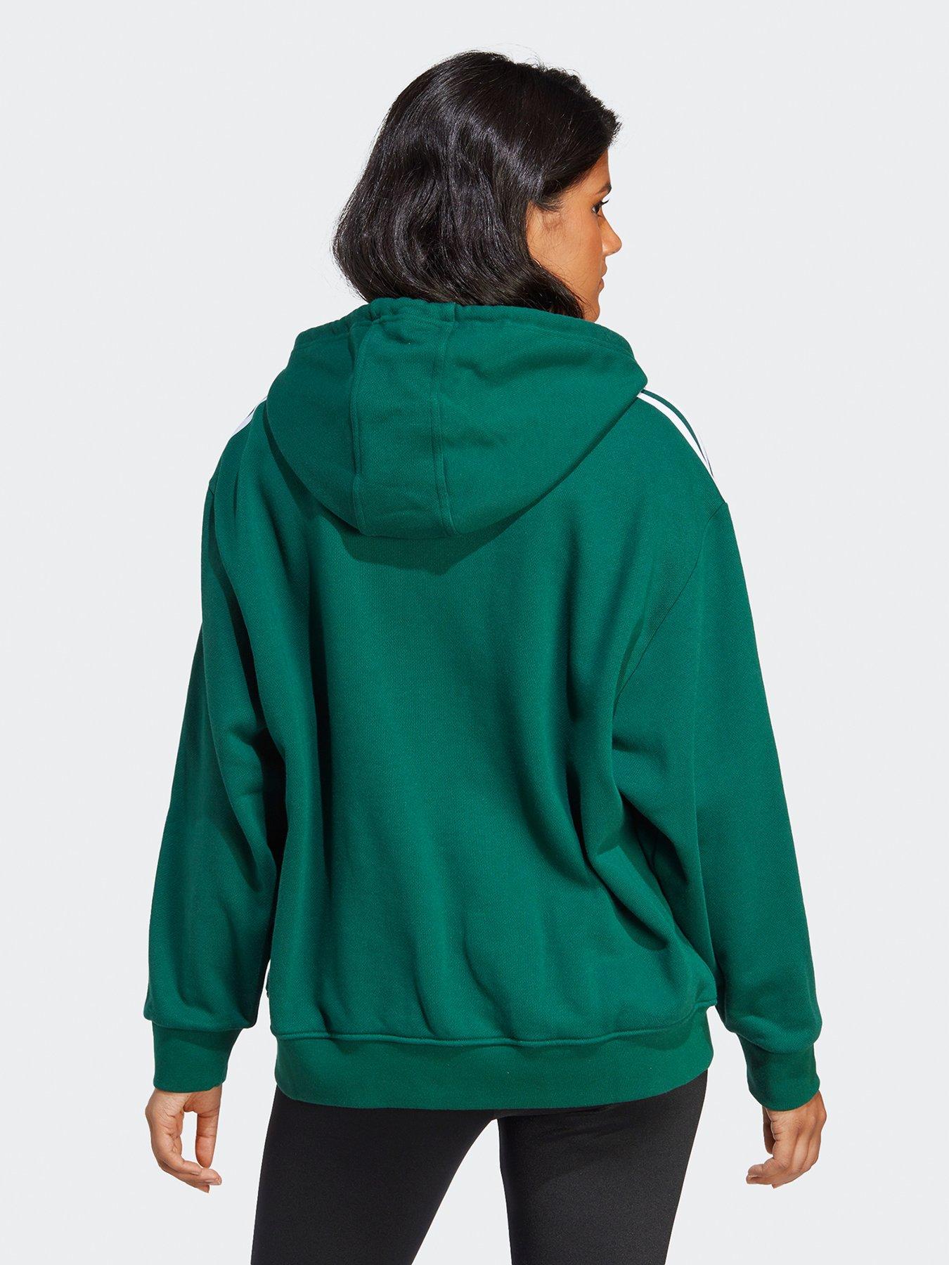 Adidas originals adicolor cropped hoodie best sale in green