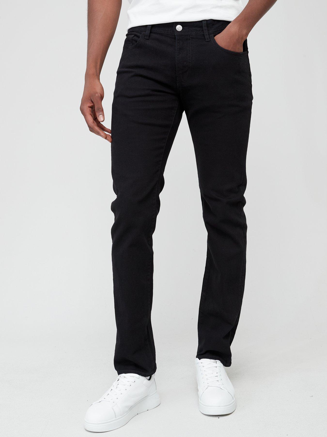 Armani black deals skinny jeans mens