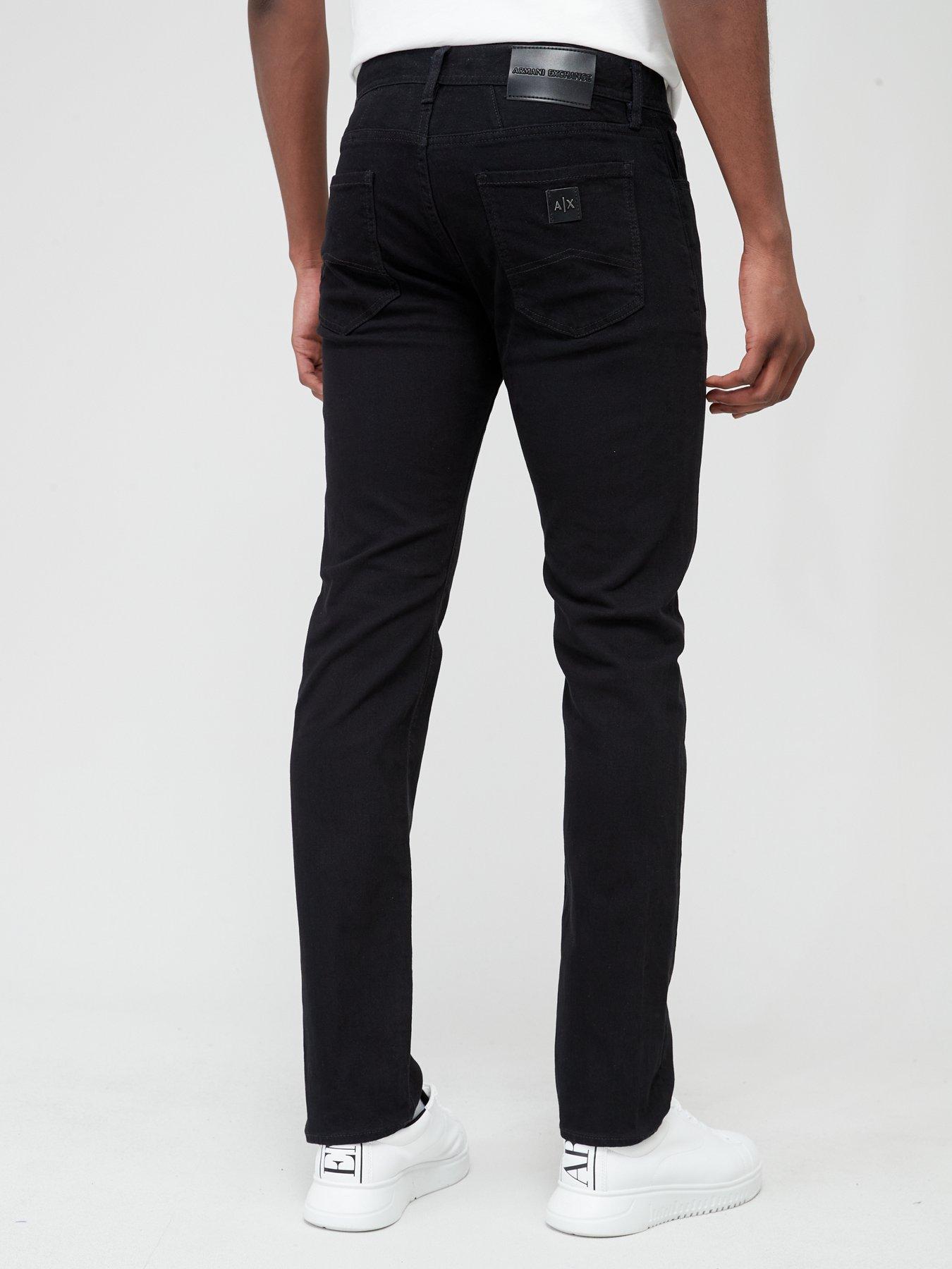 Armani exchange black jeans sale