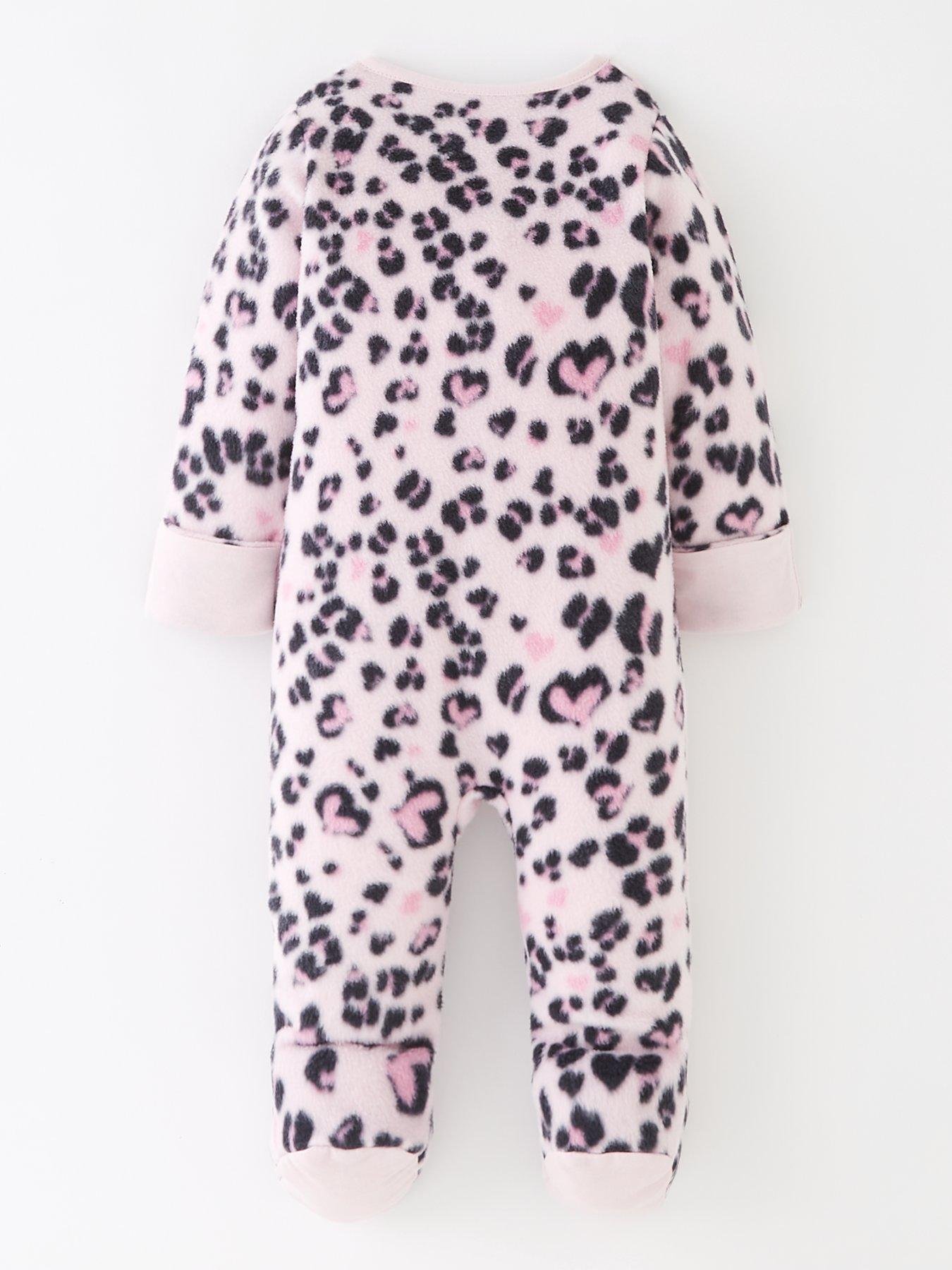 Leopard print 2025 baby sleepsuit