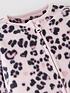  image of mini-v-by-very-baby-girls-leopard-print-fleece-sleepsuit-pink