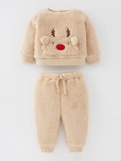 mini-v-by-very-baby-unisex-reindeer-teddy-fleece-jog-set