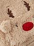  image of mini-v-by-very-baby-unisex-reindeer-teddy-fleece-jog-set-beige