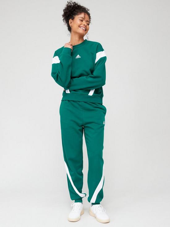 front image of adidas-sportswear-tracksuit-green