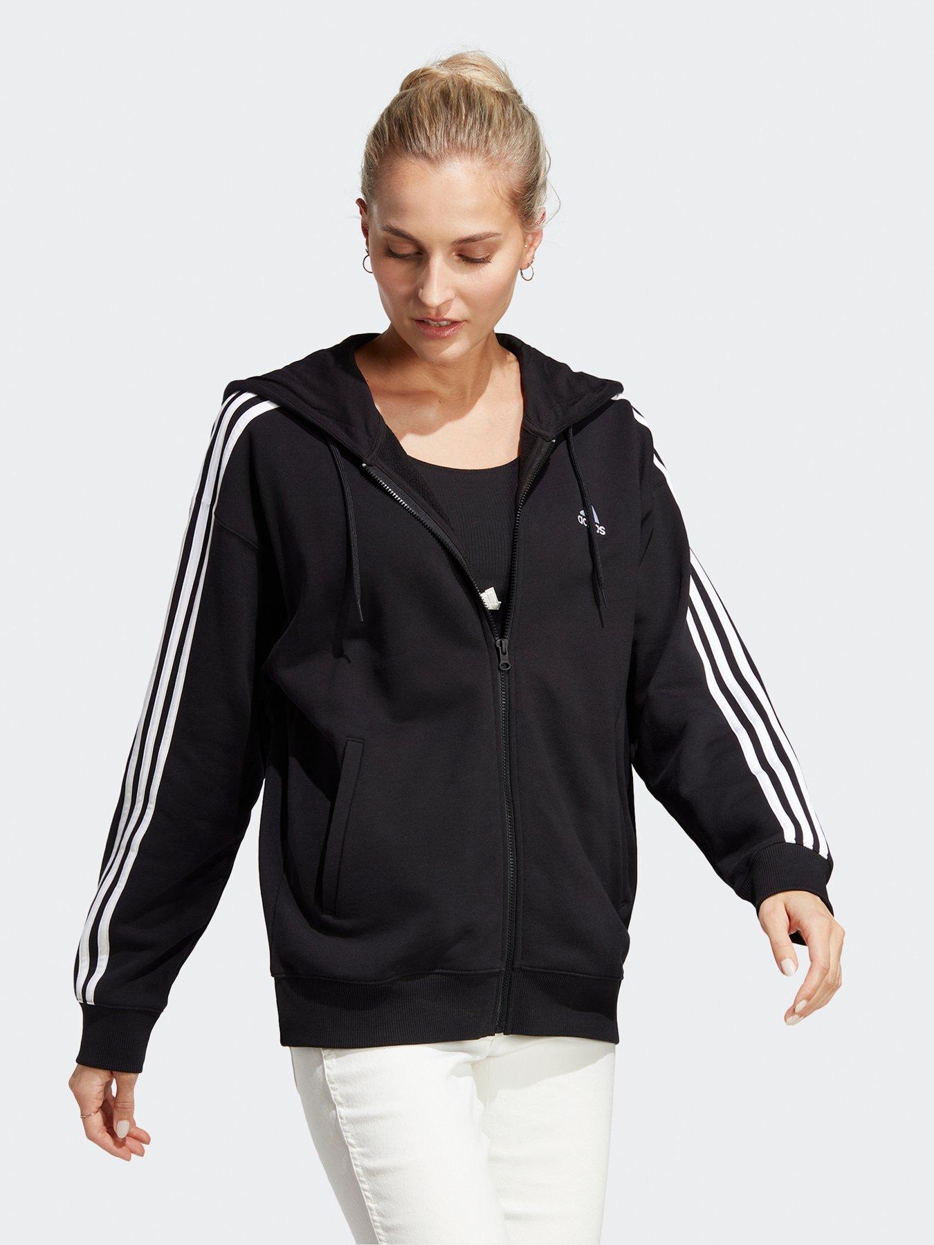 Adidas white zip sales hoodie