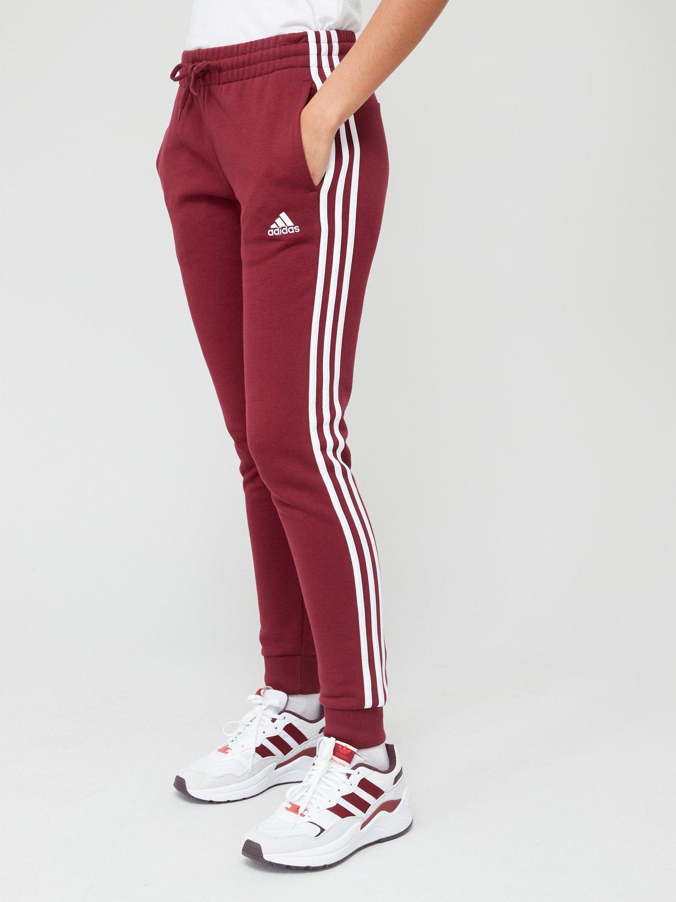 adidas Essentials 3-Stripes French Terry Cuffed Pants - Grey