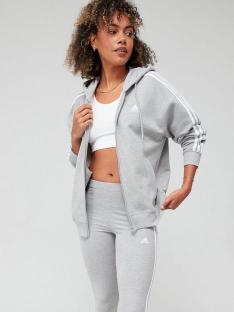 adidas-sportswear-essentials-3-stripes-french-terry-oversized-full-zip-hoodie-greywhite