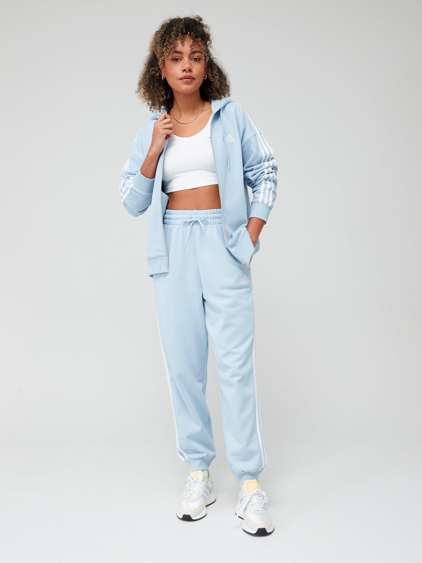 Adidas striped joggers online womens