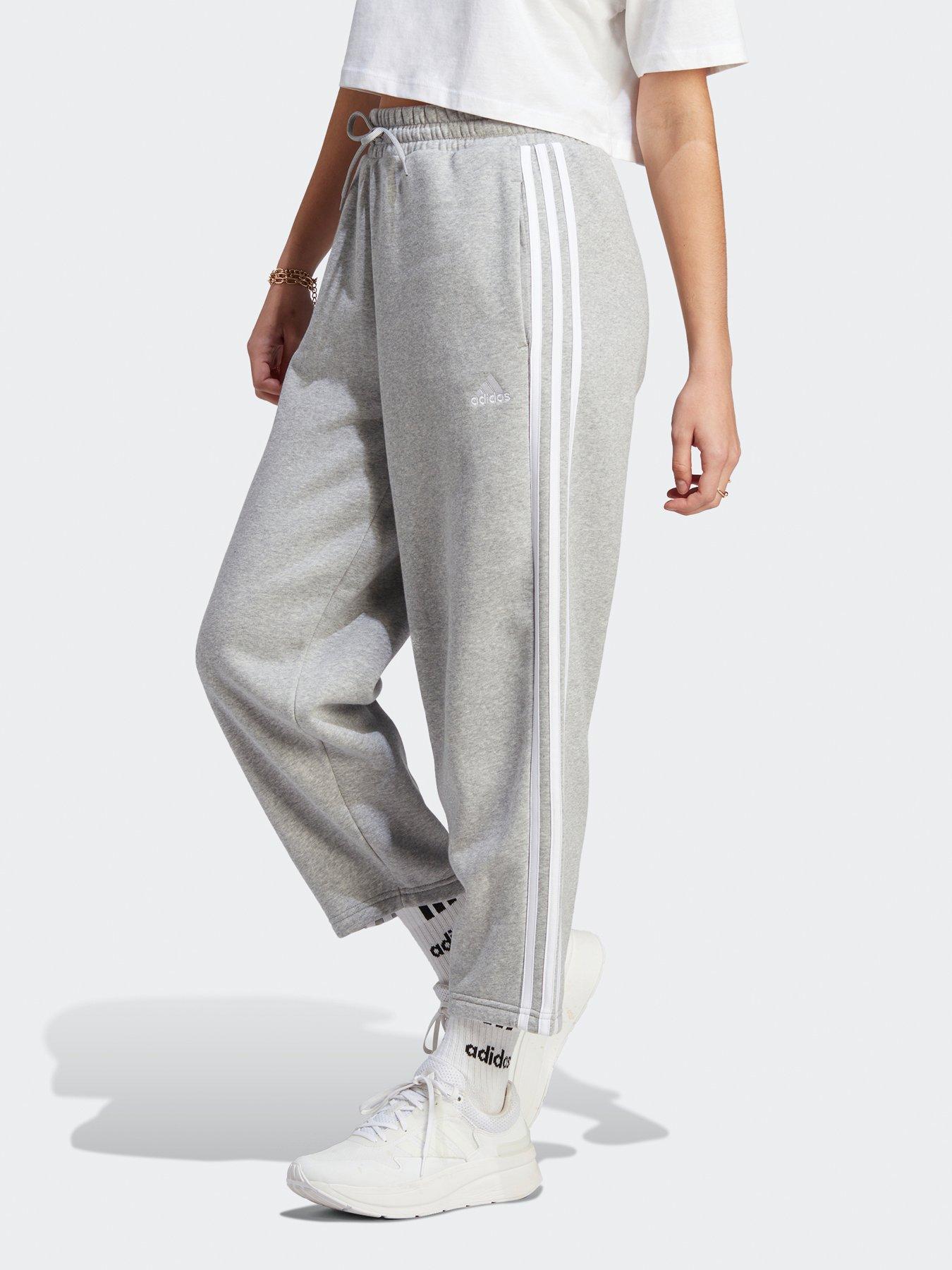 Grey joggers hot sale white stripe