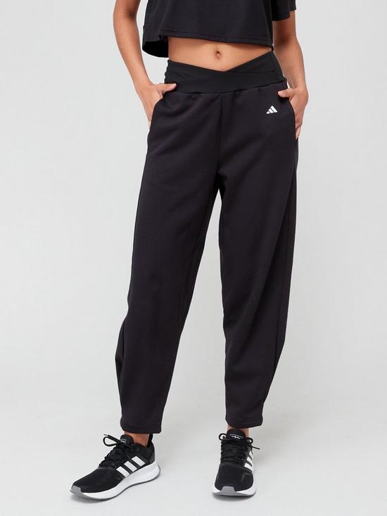 front image of adidas-performance-joggers-black