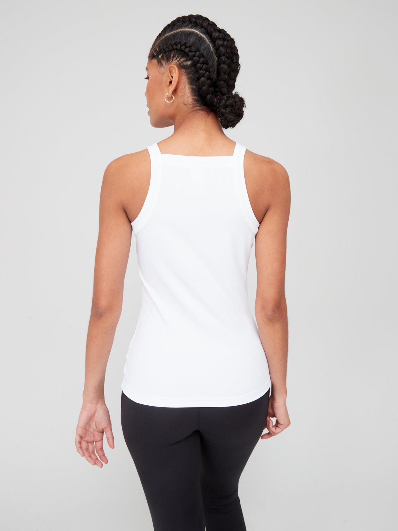 adidas Women's Performance Tank - WHITE/BLACK | Very.co.uk