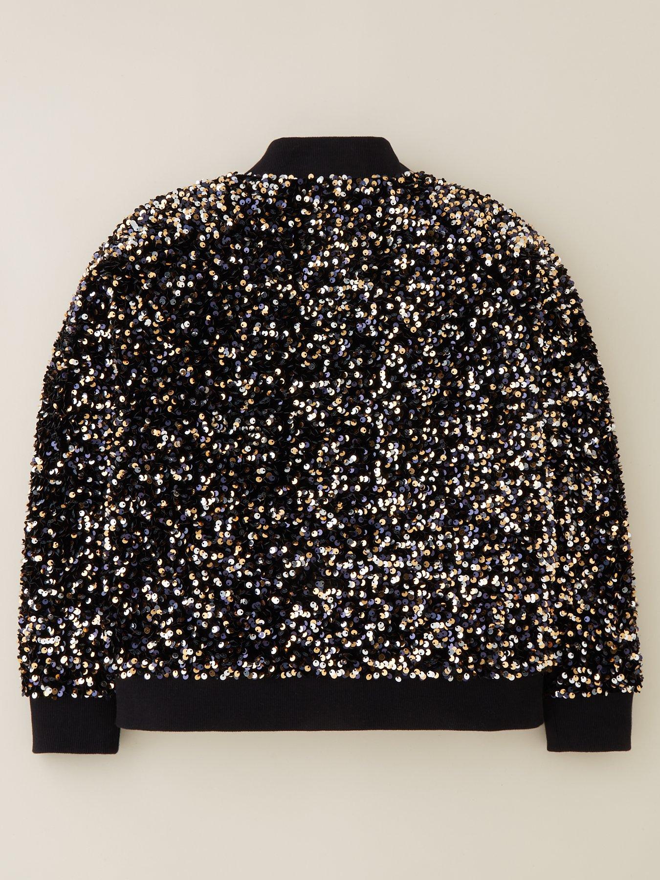 Girls hotsell sequin bomber