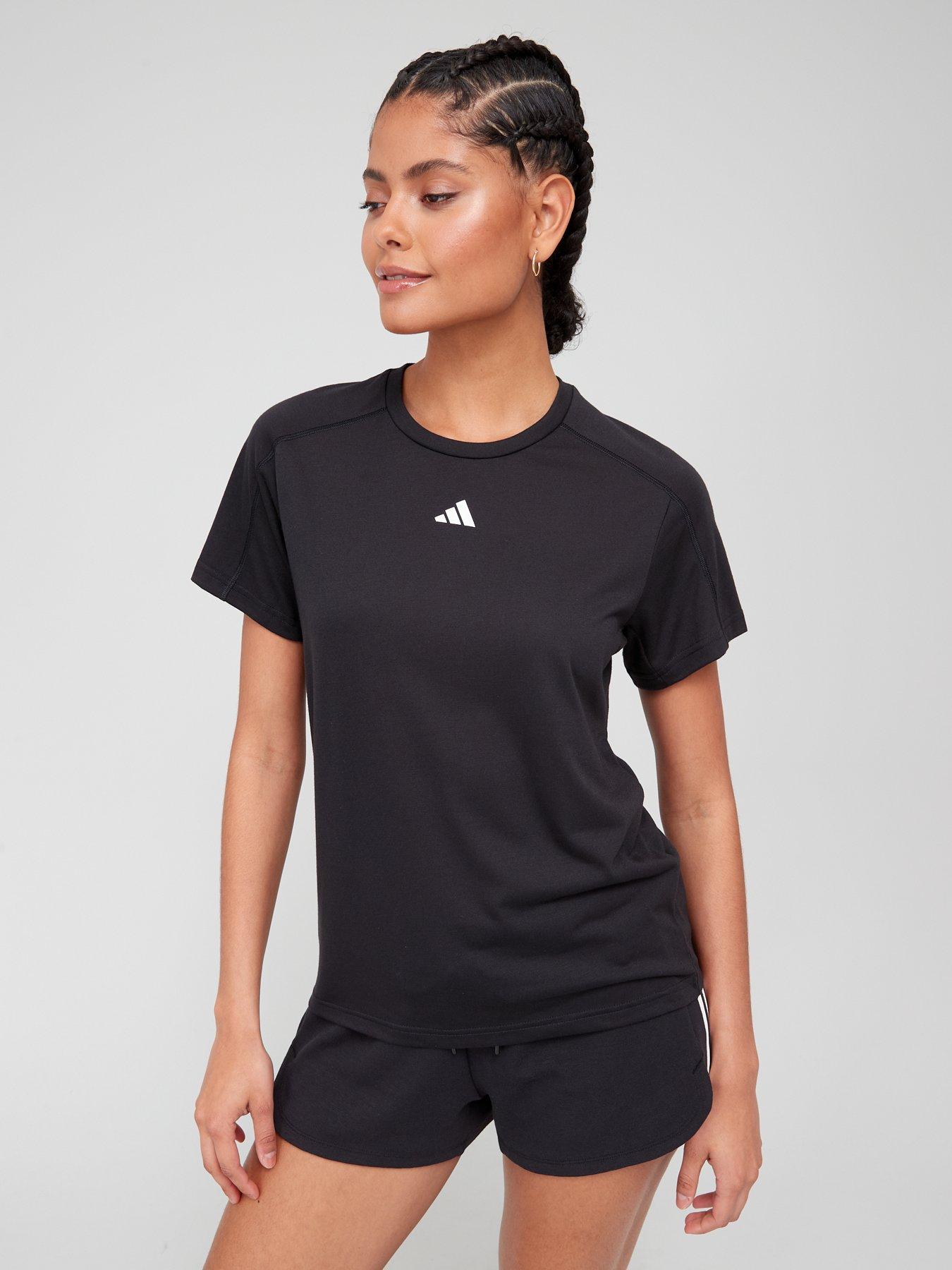 undefined Women's Performance Aeroready Train Essentials Crewneck T-shirt - Black