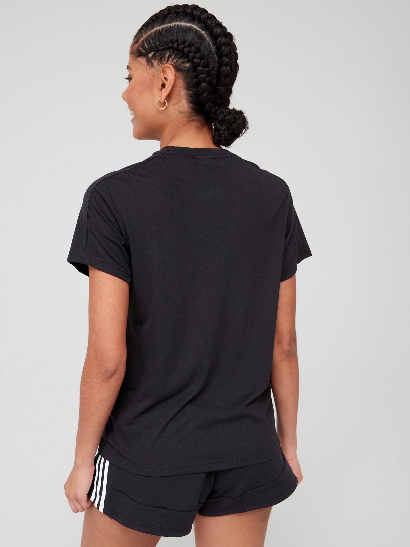 Black adidas t shirt women's hotsell