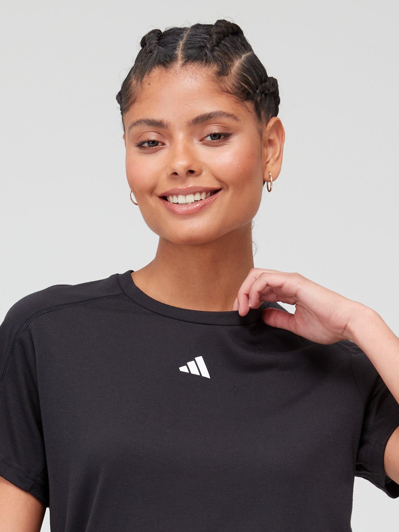 Image 4 of 6 of adidas Women's Performance Aeroready Train Essentials&nbsp;Crewneck T-shirt - Black