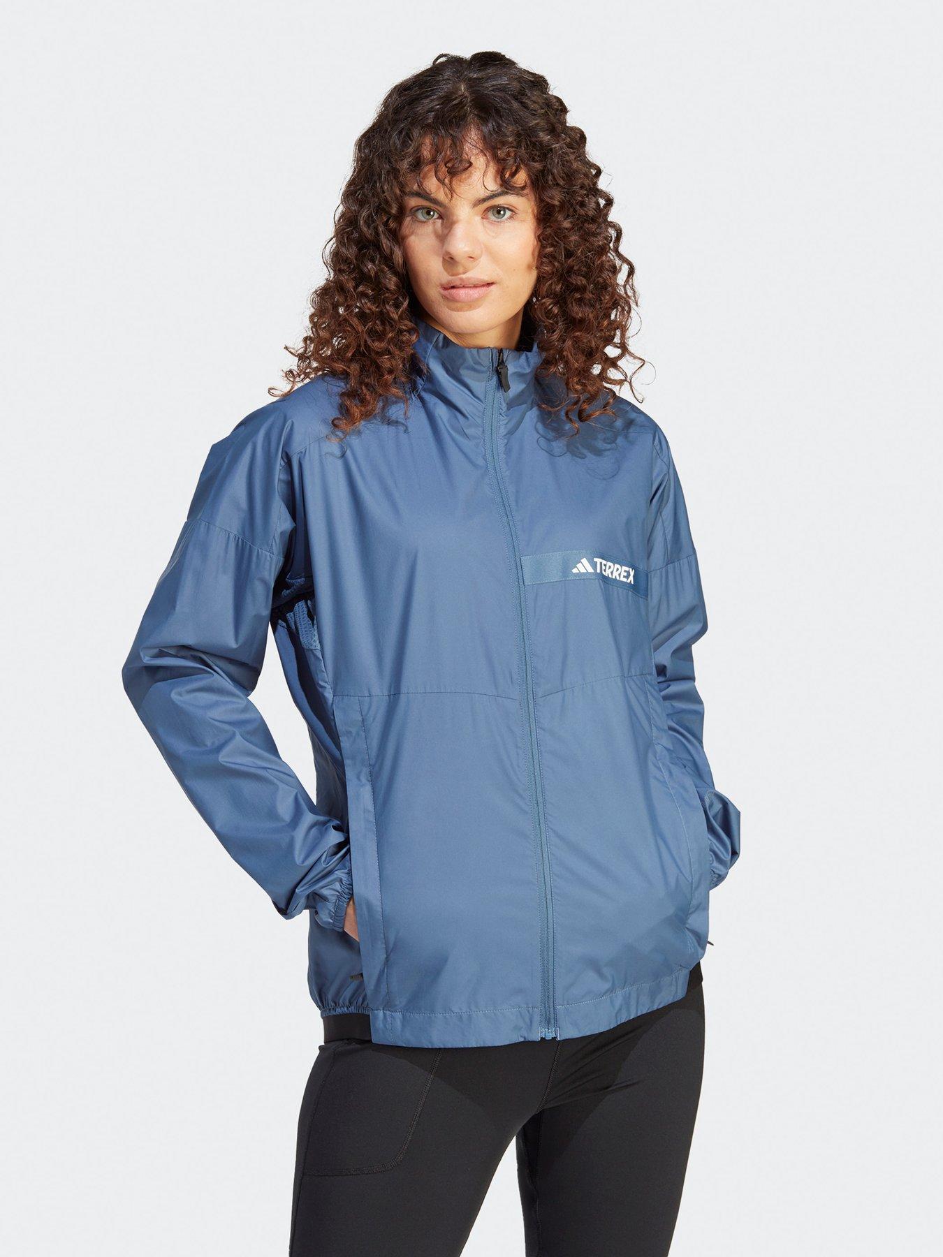 adidas Terrex Women's Multi Windbreaker - Blue, Blue, Size M, Women