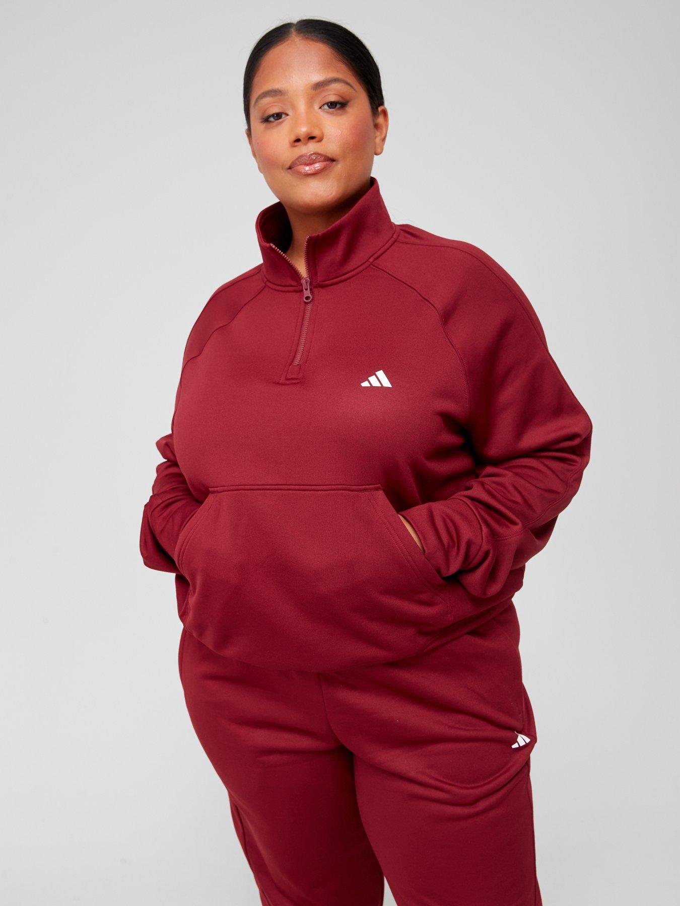 Adidas fleece quarter zip best sale